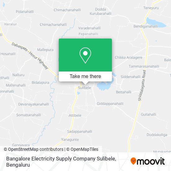 Bangalore Electricity Supply Company Sulibele map