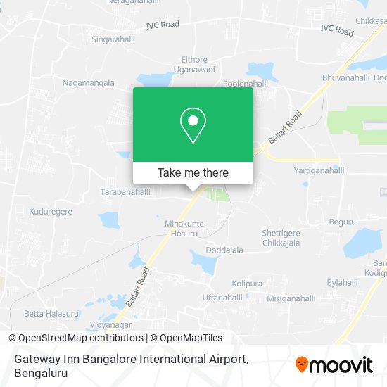 Gateway Inn Bangalore International Airport map