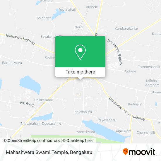 Mahashwera Swami Temple map