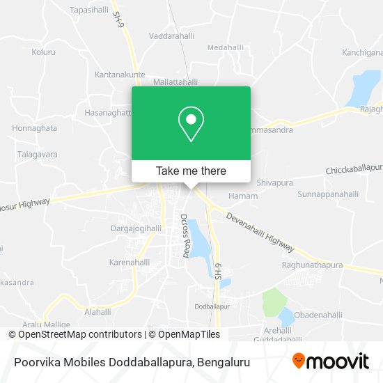 Poorvika Mobiles Doddaballapura map