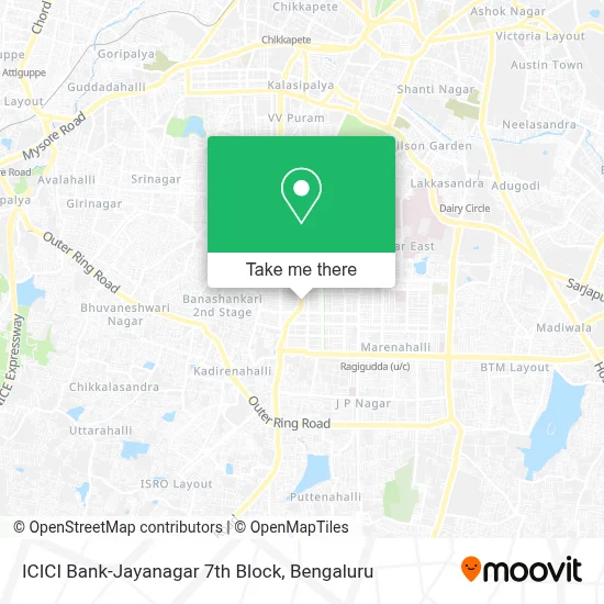 ICICI Bank-Jayanagar 7th Block map