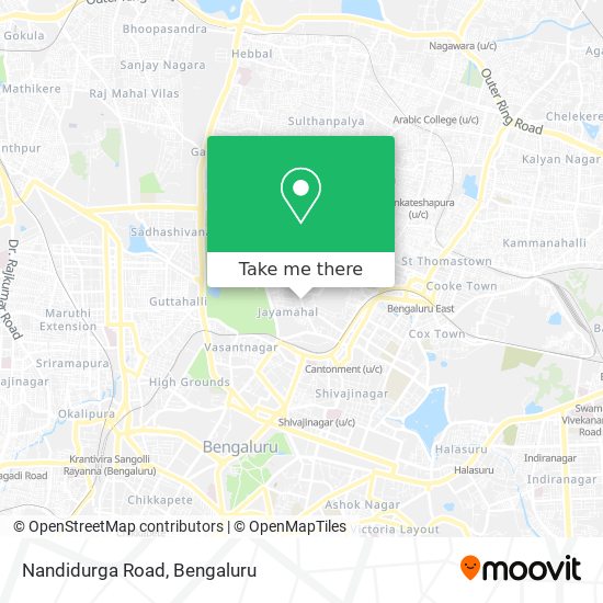 Nandidurga Road map