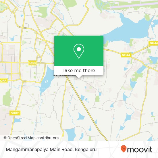Mangammanapalya Main Road map