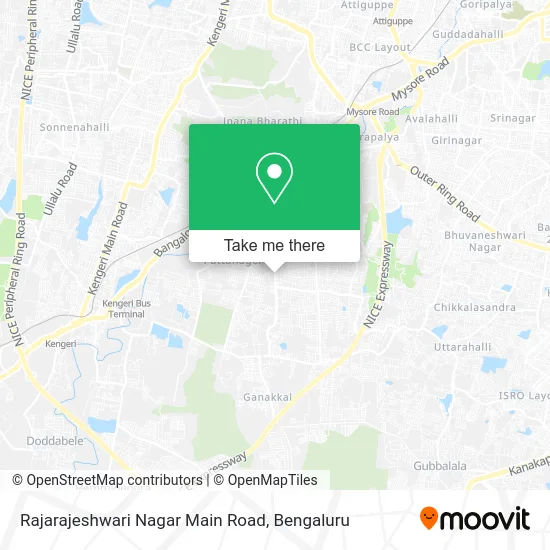 Rajarajeshwari Nagar Main Road map