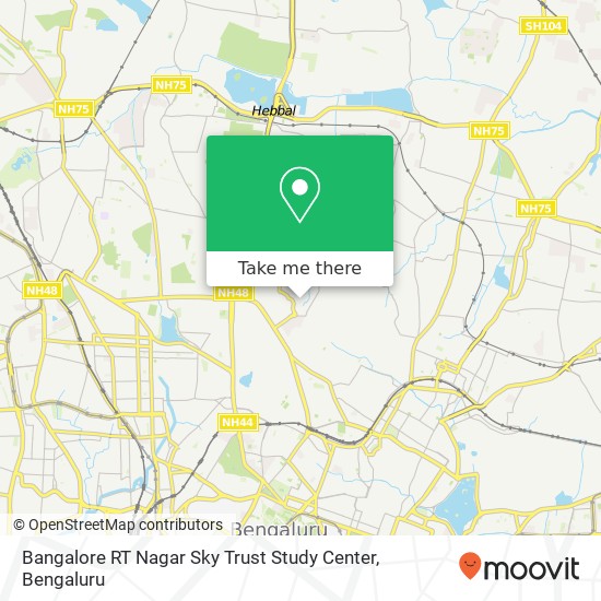 Bangalore RT Nagar Sky Trust Study Center map