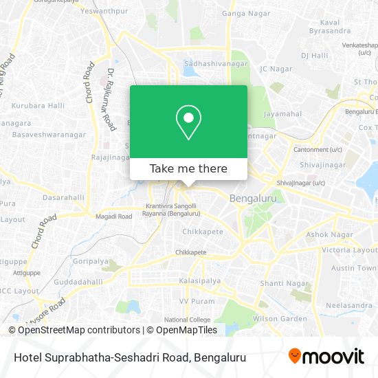 Hotel Suprabhatha-Seshadri Road map