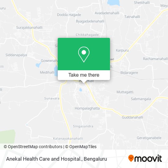 Anekal Health Care and Hospital. map