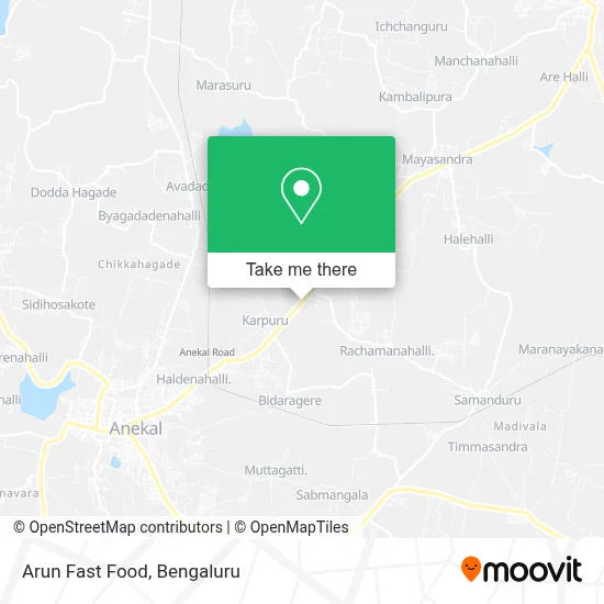 Arun Fast Food map