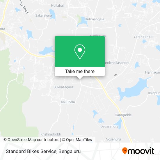 Standard Bikes Service map