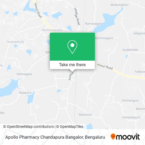 Apollo Pharmacy Chandapura Bangalor map