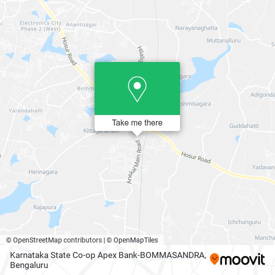 Karnataka State Co-op Apex Bank-BOMMASANDRA map