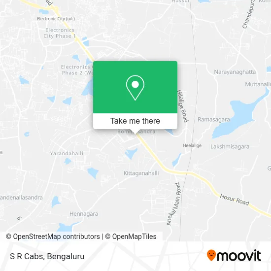 S R Cabs map