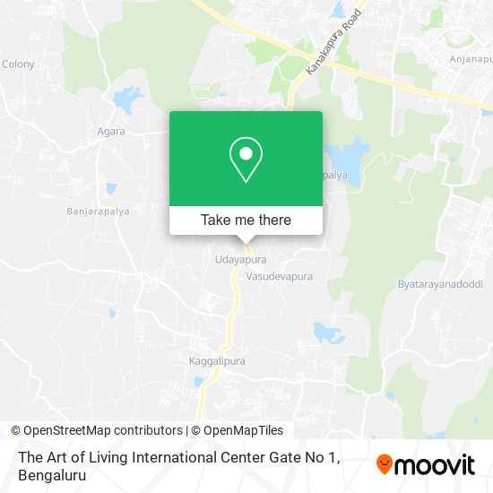 The Art of Living International Center Gate No 1 map