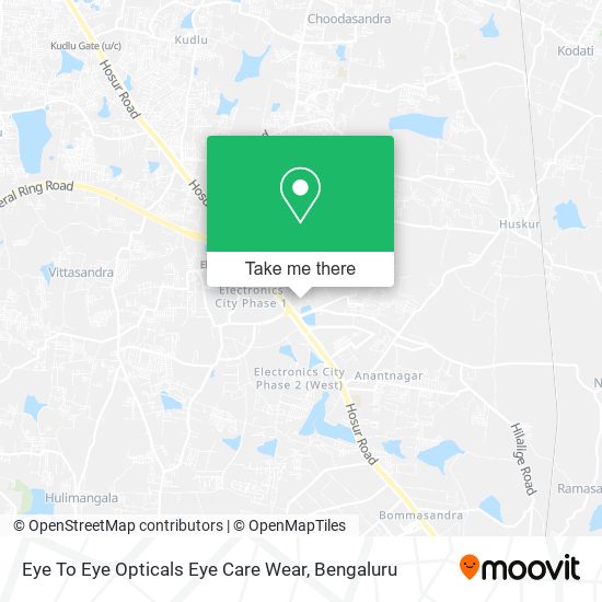 Eye To Eye Opticals Eye Care Wear map