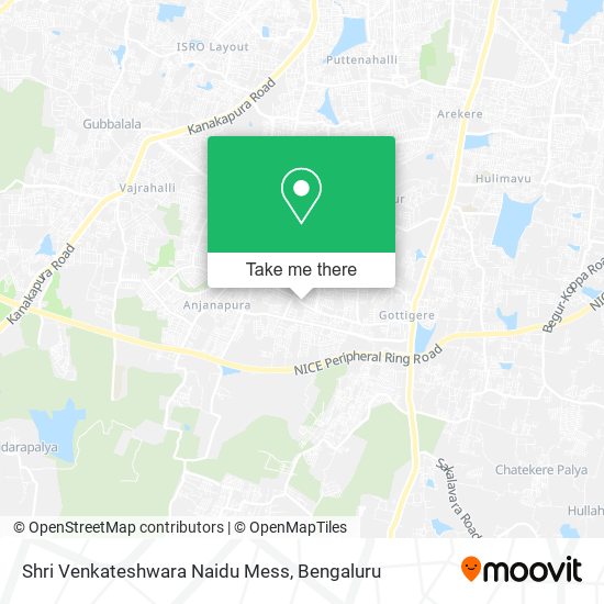 Shri Venkateshwara Naidu Mess map
