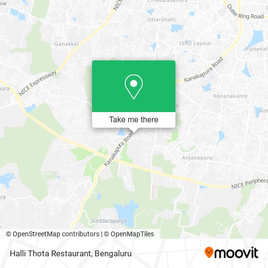 Halli Thota Restaurant map