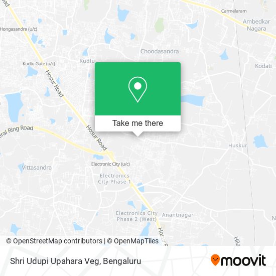 Shri Udupi Upahara Veg map