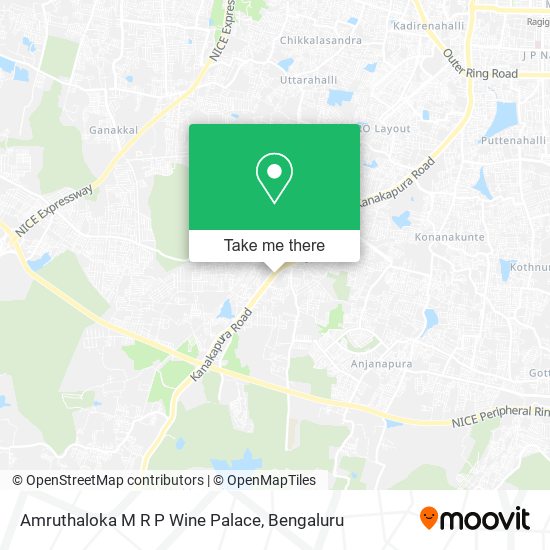 Amruthaloka M R P Wine Palace map