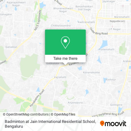 Badminton at Jain International Residential School map