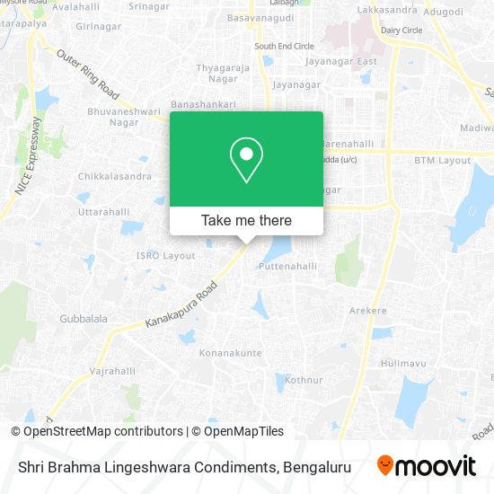 Shri Brahma Lingeshwara Condiments map