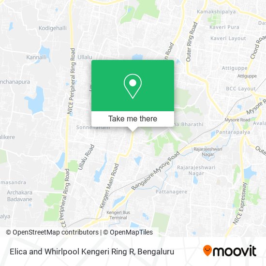 Elica and Whirlpool Kengeri Ring R map