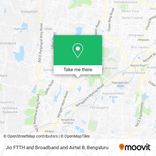Jio FTTH and Broadband and Airtel B map