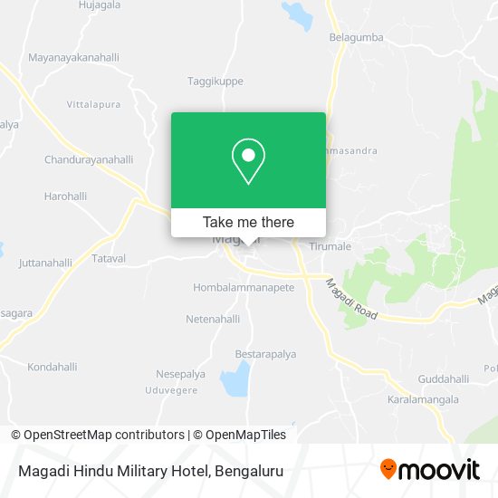 Magadi Hindu Military Hotel map