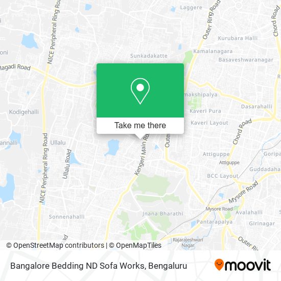 Bangalore Bedding ND Sofa Works map