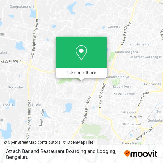 Attach Bar and Restaurant Boarding and Lodging map