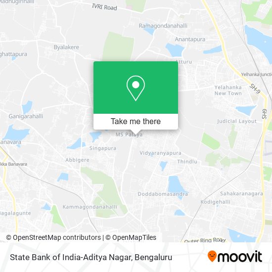 State Bank of India-Aditya Nagar map