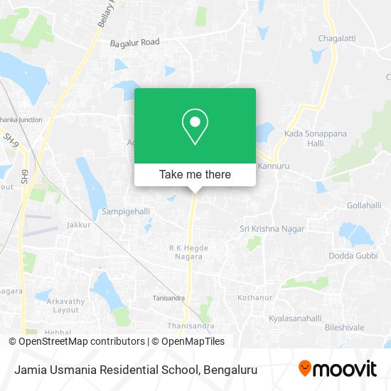 Jamia Usmania Residential School map