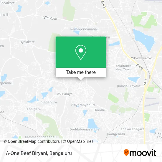 A-One Beef Biryani map