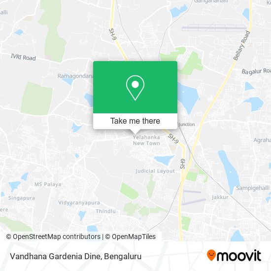 Vandhana Gardenia Dine map