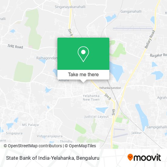 State Bank of India-Yelahanka map