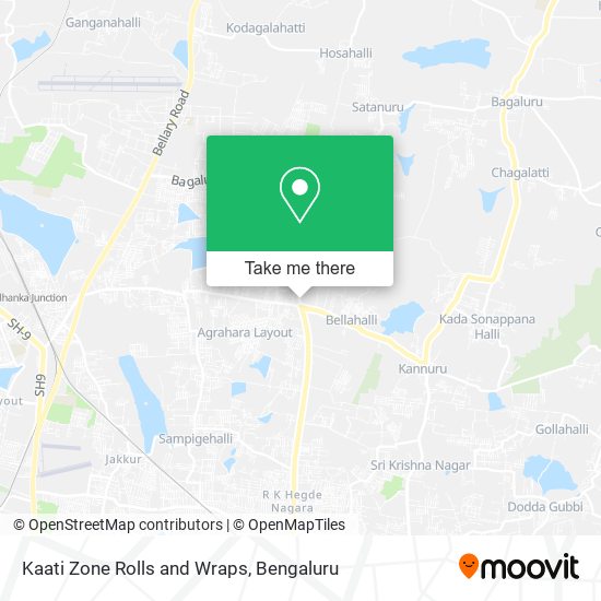 Kaati Zone Rolls and Wraps map