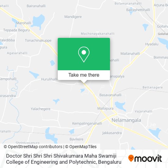 Doctor Shri Shri Shri Shivakumara Maha Swamiji College of Engineering and Polytechnic map