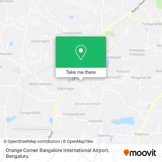 Orange Corner Bangalore International Airport map