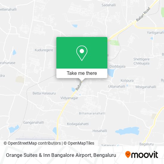 Orange Suites & Inn Bangalore Airport map