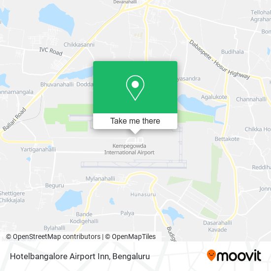 Hotelbangalore Airport Inn map
