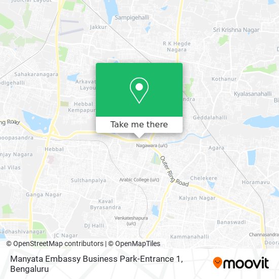 Manyata Embassy Business Park-Entrance 1 map