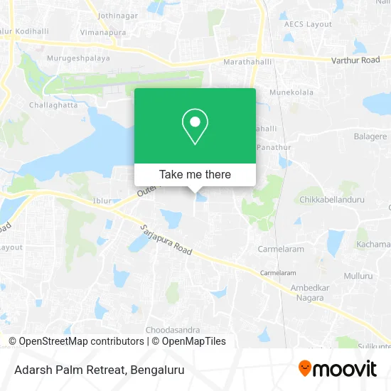 Adarsh Palm Retreat map