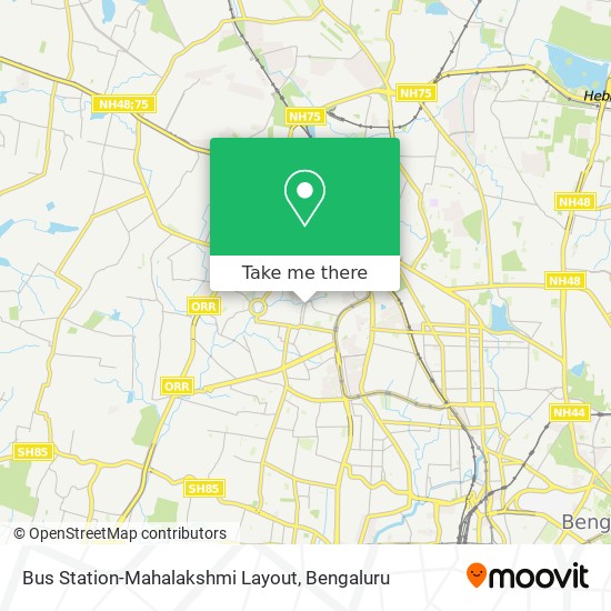 Bus Station-Mahalakshmi Layout map