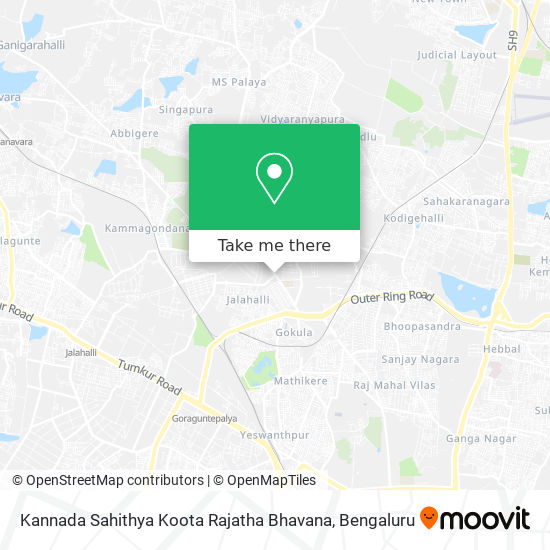 Kannada Sahithya Koota Rajatha Bhavana map