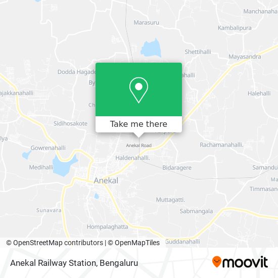 Anekal Railway Station map