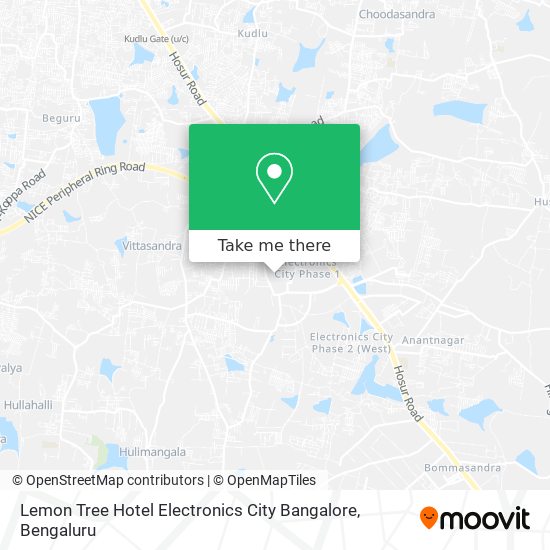 Lemon Tree Hotel Electronics City Bangalore map