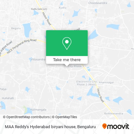 MAA Reddy's  Hyderabad biryani house map