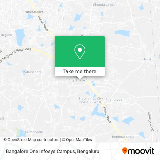 Bangalore One Infosys Campus map