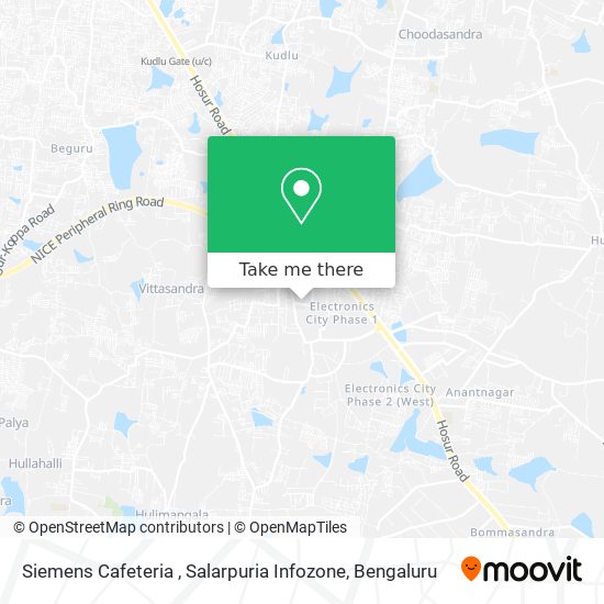 Siemens Cafeteria , Salarpuria Infozone map