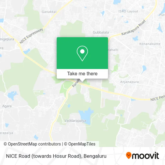 NICE Road (towards Hosur Road) map