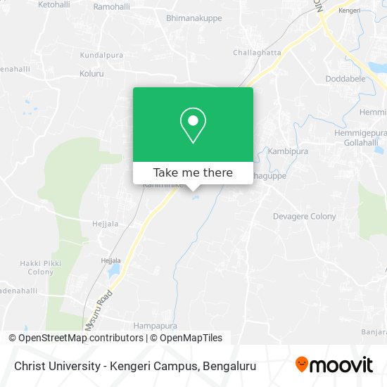 Christ University - Kengeri Campus map